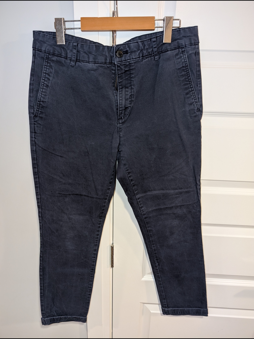 Topman Navy Blue Chino Pants - 34x30